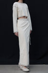 BASERANGE cotton and linen ribbed top FLGTO-RIB-SP24 undyed